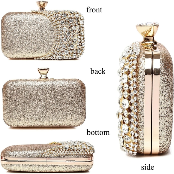 NEW Sparkling Bling Swarovski Crystal Rhinestone & Glitter Clutch Purse … - Picture 4 of 17